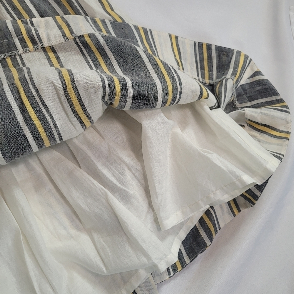 J.Crew Sylvan Backless Halter Striped Dress Linen Blend Size 14( see measurement - Picture 10 of 12